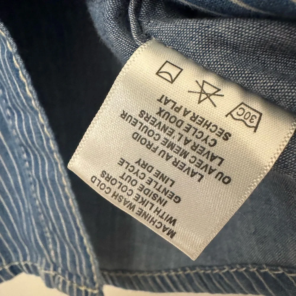 NWT Seven7 Striped Button Down Shirt 100% Cotton Medium - Picture 8 of 11